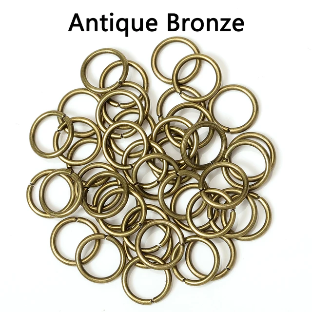 200pcs/lot Wholesale Open Circle Jump Rings Necklace Bracelet Earring Pendant Connectors DIY Making Jewelry Crafts Accessories Antique Bronze