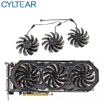 

3pcs 3pin 75MM T128010SU PLD08010S12H GTX970 VGA GPU Cooler Fan For Gigabyte GTX 970 Windforce G1 Graphics Cards As Replacement