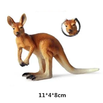 Kangaroo Имитация животных диких животных ферма в африканском стиле Саванна лев Король птица серия леопард кошка пантера Ягуар детские игрушки подарок - Цвет: Kangaroo