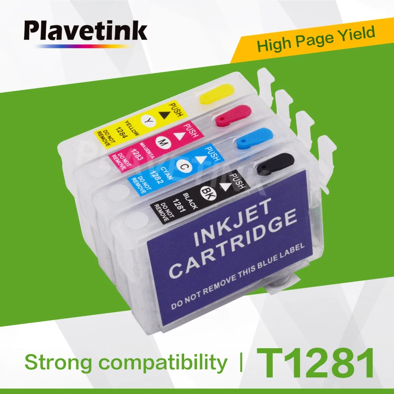 Пустой картридж для принтера Plavetink T1281 T1282 T1283 T1284 Epson Stylus S22 SX125 SX130 SX230 SX235W |