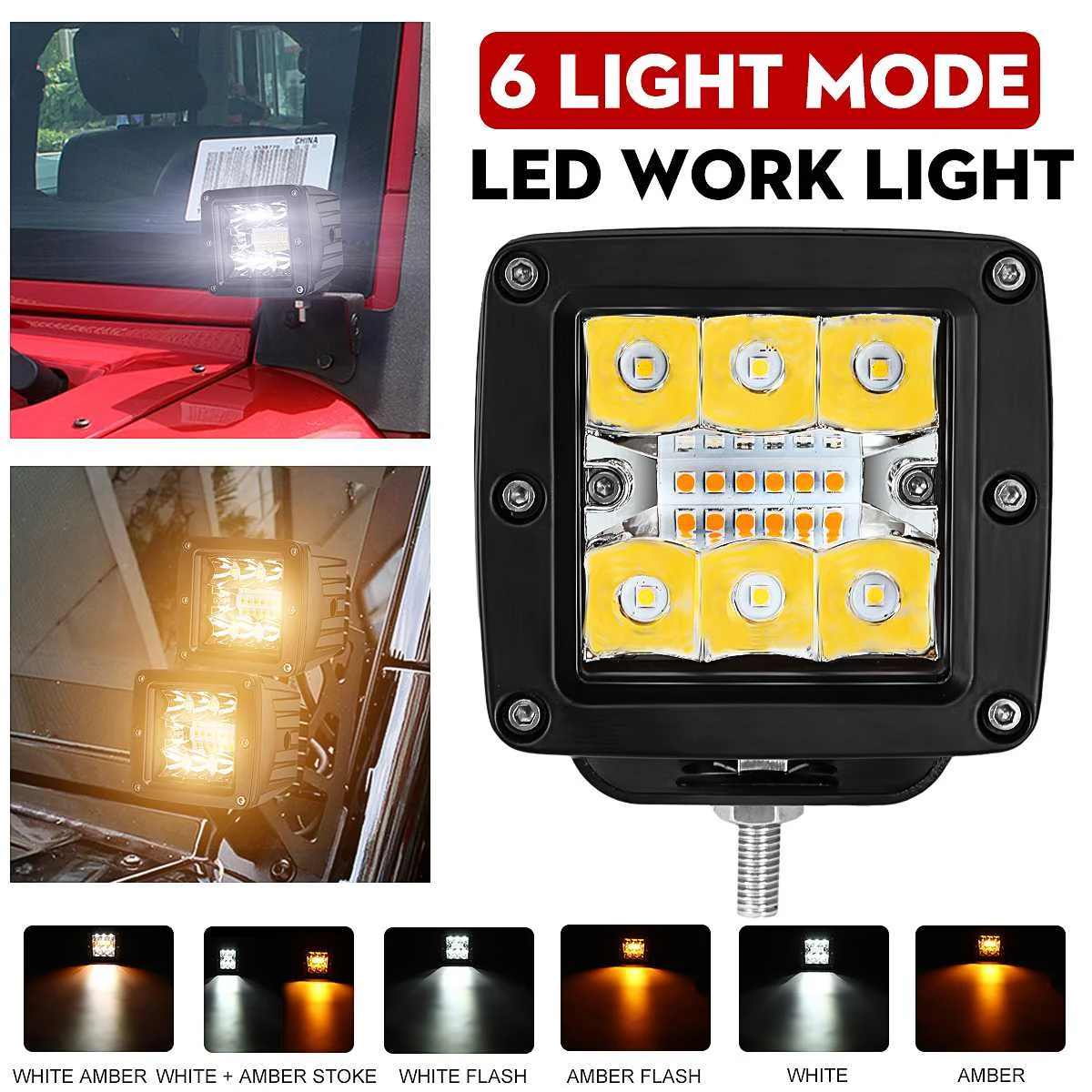 

1X 2X 4X Car Led Bar Offroad LED Light Lamp Work Light Bar Fog Lighr for Jeep Off Road 4x4 SUV Truck ATV UTV 6 Modes