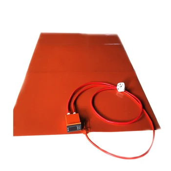 

120V 3200W 830*1250*1.5mm Silicone Rubber Heater with digital thermostat on wire 3000mm lead wire