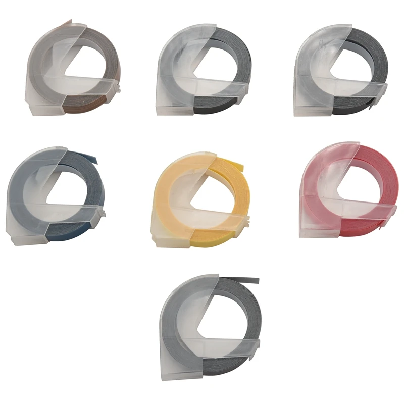 7Pcs Embossing Tape Self Adhesive 3D 