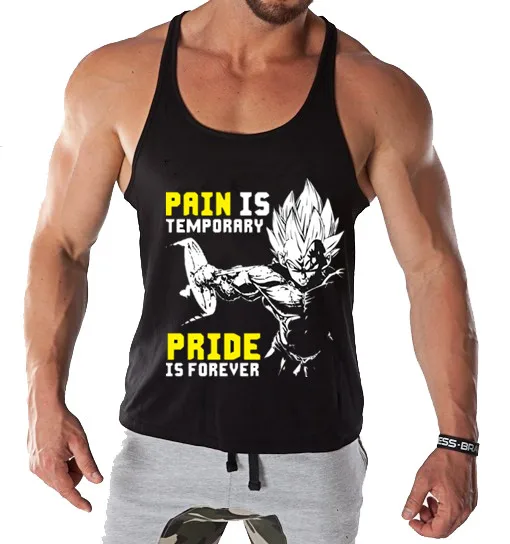

Brand Men Sleeveless Tank Tops Summer Dragon Ball Print Cotton Tank gyms Vest Bodybuilding Undershirt Men Fitness tank 2019