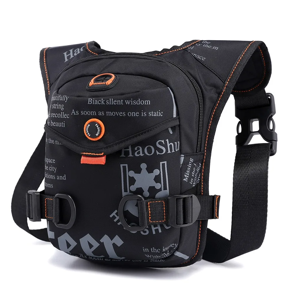 Nylon Waterproof Drop Leg Bag Men Thigh Hip Bum Belt Fanny Pack Boys Waist Travel Riding Motorcycle Crossbody Molle Bags Hunting