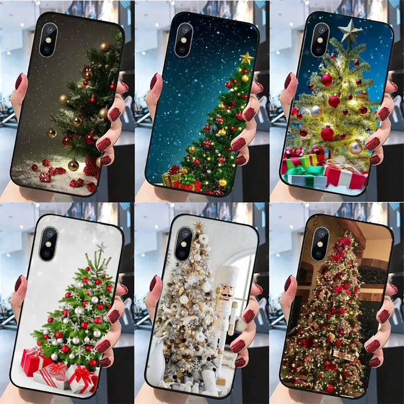 

Merry Christmas New Year Christmas tree Phone Case for iPhone 11 12 mini pro XS MAX 8 7 6 6S Plus X 5S SE 2020 XR