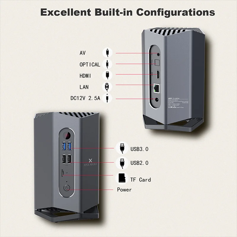 Игровой ТВ коробка Android 9,0 A95X MAX Plus Amlogic S922X Поддержка USB3.0 1080P H.265 4K 75fps магазине Google Player Plex медиа-сервер