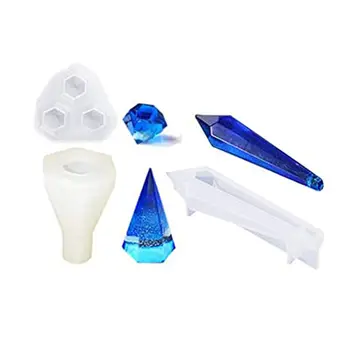 

Hot 2020 DIY Necklace Jewelry Mold Pendants Crystal Jewelry Resin Mold Shapes Dice Fill