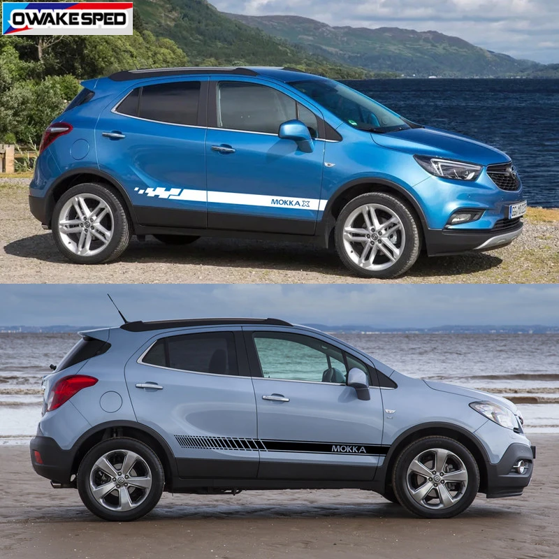 For OPEL MOKKA X Car Door Side Skirt Sticker Racing Sport Stripes Auto Body Decor Stickers Exterior Accessories DIY Vinyl Decals (4)