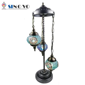 

Sinovo Turkish Style Moroccan Bedroom Reading Mosaic Glass Led Floor Light lamparas de pie