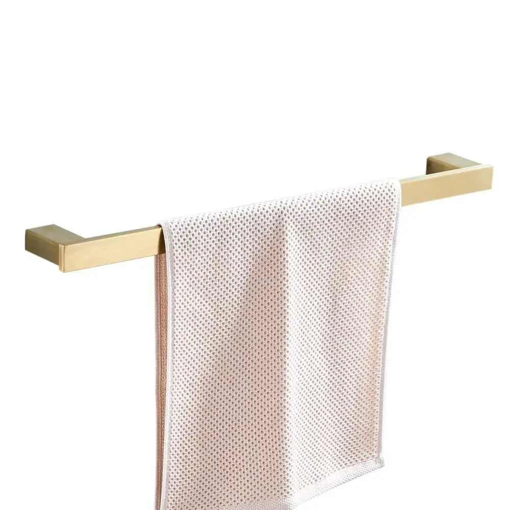 Single towel bar Hongdec матовый золотой настенный набор аксессуаров для ванной комнаты из нержавеющей стали - Цвет: Single towel bar
