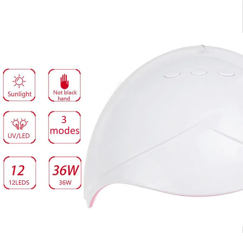 

36W LED Nail Polish Dryer Lamp Gel Acrylic Curing Light Non-inductive Lamp for Manicure Gel Nail Dryer Drying Nail Polish Lamp