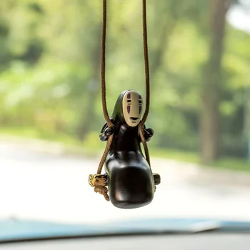 

Car Pendant For Spirited Away No-Face Man Decoration Hanging Ornament Automobile Rear View Mirror Suspension Accessories Gift