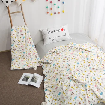 

Cartoon Bedding Summer Quilt Kindergarten Spring and Autumn Thin Blanket Washable Children Warm Comforter Core Comfortable Soft