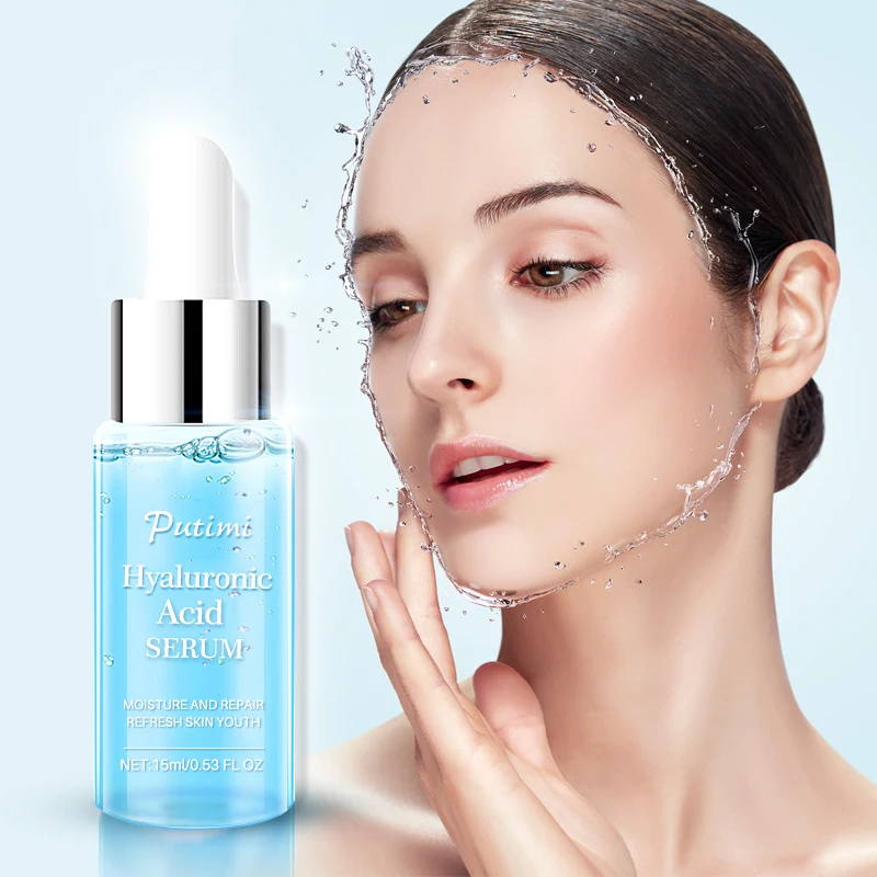PUTIMI Hyaluronic Acid Essence Face Serum Anti Wrinkle Anti Aging Whitening Moisturizing Face Cream Nourishing Shrink Pores