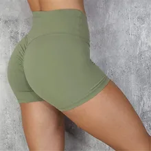 Женские колготки для фитнеса с высокой талией, однотонные шорты для йоги, сексуальные спортивные бархатные шорты для тренировок, Популярные пляжные шорты для бега, одежда для спортзала