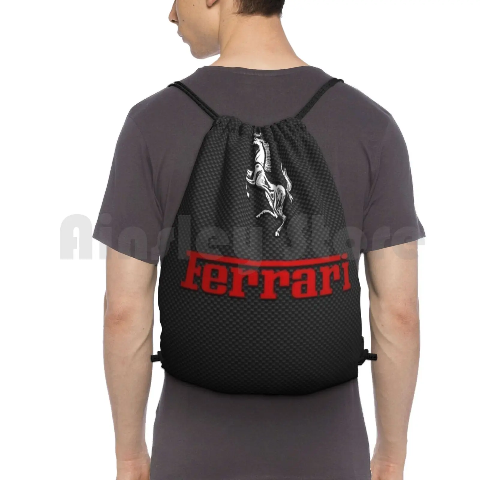 

Car Logo Backpack Drawstring Bag Riding Climbing Gym Bag Car Logo Field Of Steel Machine Tester Xmas Christmas New Year