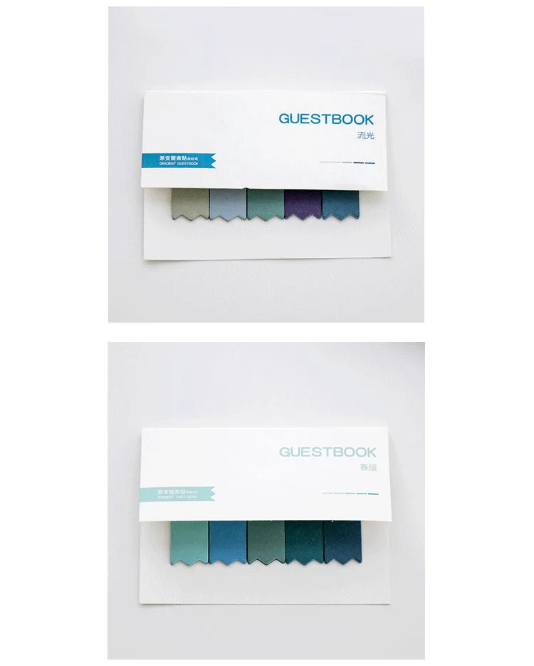 Cute Hipster Color Sticky Notes 5 Article Gradient Removable Self-stick Notes Instructions Indexes Bookmark Stick Label Message