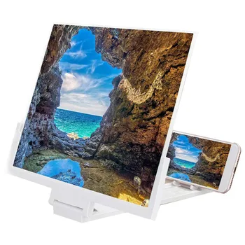 

14Inch 3D Screen Magnifier HD Phone Screen Enlarger Amplifier Glass with Foldable Stand NJ88