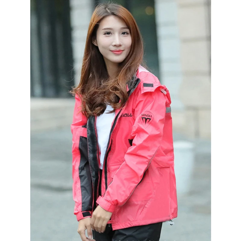 motorcycle raincoat raincoat suit bike raincoat Girl Women Motorcycle Raincoat Biker Waterproof Reflective Riding Protective Impermeable Motociclista 우비 Moto Capa De Chuva 우의