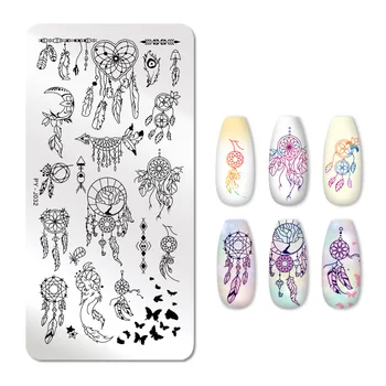 

PICT You Nail Stamping Plate Butterfly Leaf Pattern Stamping Templates Stainless Steel DIY Stencil Tool Nail Art Design Plate