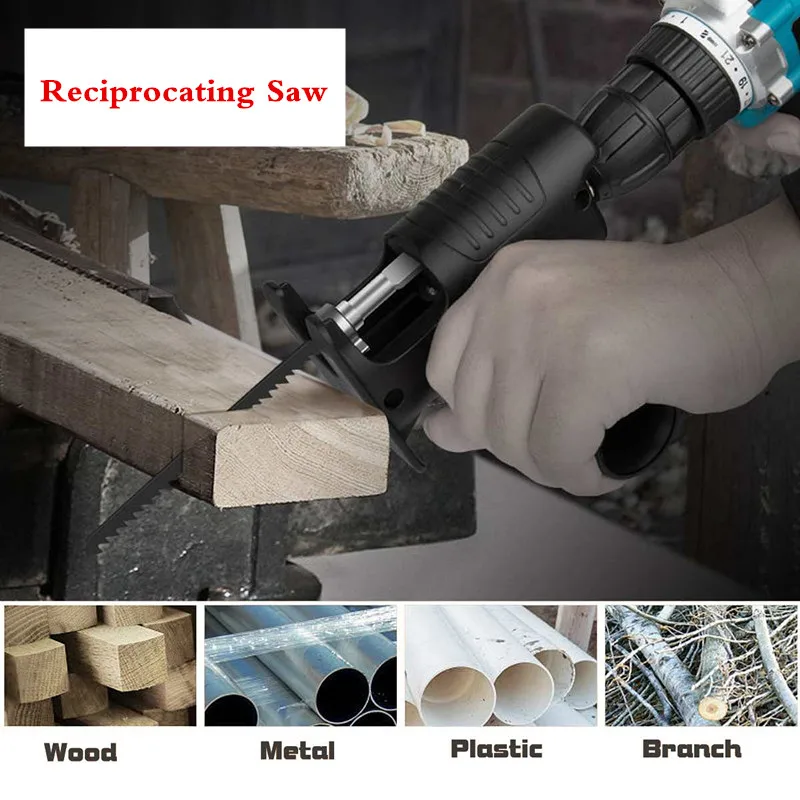 NEW Portable Reciprocating Saw Adapter Electric Drill Modified Electric