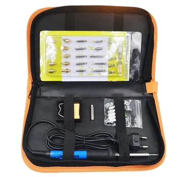 

60W 110V Pyrography Tool DIY Craft Wood Burning Pen Wood Burning Pen Electric Iron Tool Set 5 Tips US Plug