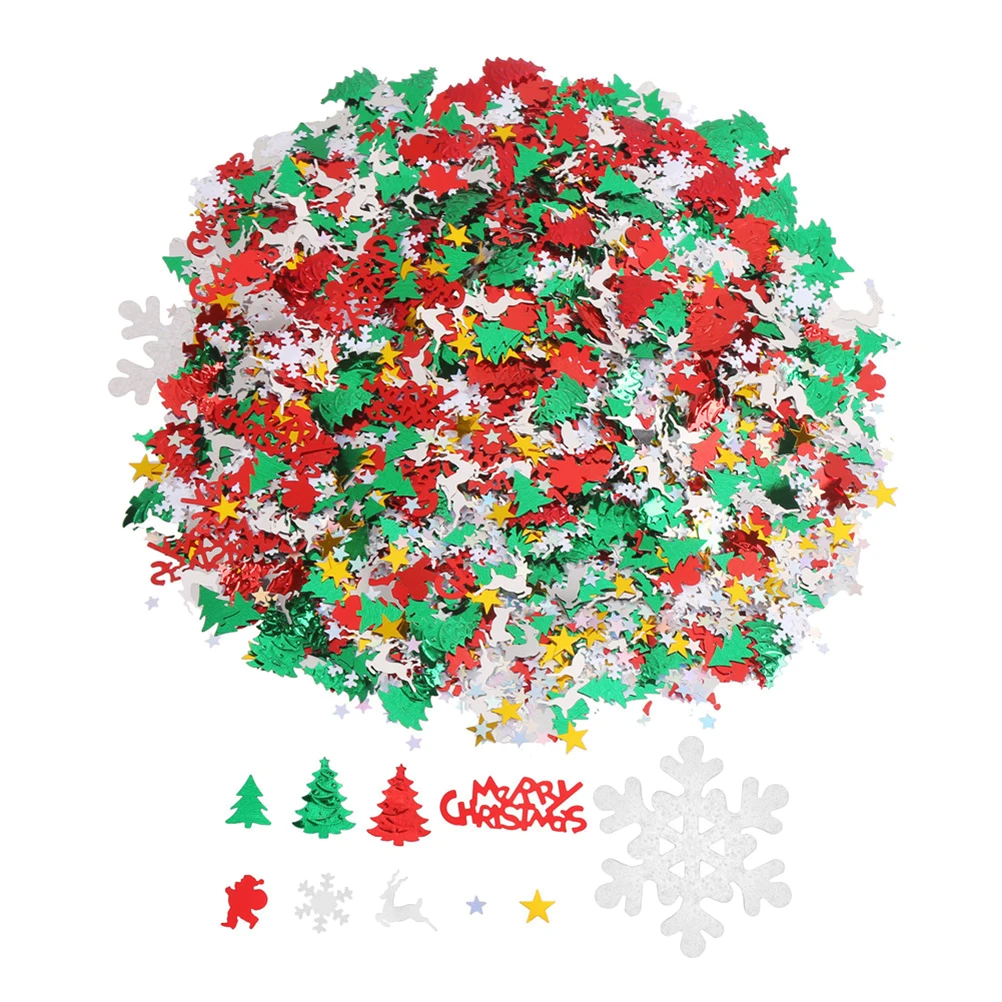 

100g In 1 Pack Christmas Confetti Christmas Tree Table Paillette Decor Snowflake For Party