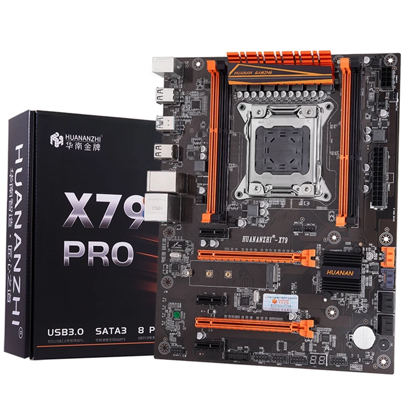HUANANZHI Deluxe X79 PRO игровая Материнская плата Intel LGA 2011 ATX Поддержка 4X16 GB 64GB память PCI-E X16 7
