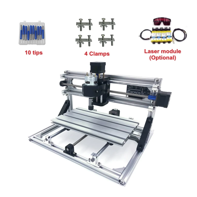 Disassembled pack mini CNC 3018 PRO desktop engraving machine with GRBL control optional laser engrave cut function support | Инструменты