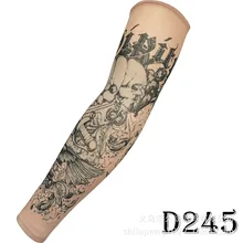 Монстр Скелет нарукавник с татуировкой Карп татуировки рукава руки, чтобы покрыть большой цветок рука Открытый Солнцезащитный УФ-защита Oversleev