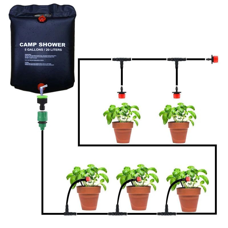 Automatic DIY Micro Drip Irrigation System Water Pump Plant Watering Garden Hose