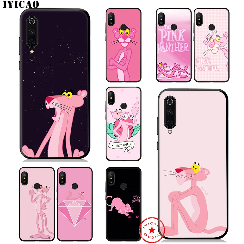 Мягкий чехол IYICAO Pink Panther для Xiaomi Mi 10 A3 A2 Lite A1 CC9 CC9E 9T 9 8 6 SE Pro F1 Max 3 5X 6X MiA1 MiA2 |