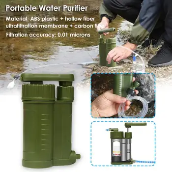 

Portable Outdoor Water Purifier Camping 0.01 Micron Water Filter For Hiking Emergency Backpacking