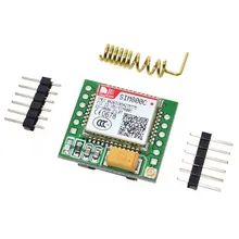 O menor sim800c gprs gsm módulo placa de núcleo cartão microsim quad-band ttl porta serial (sim800l sim900a compatível)(China)