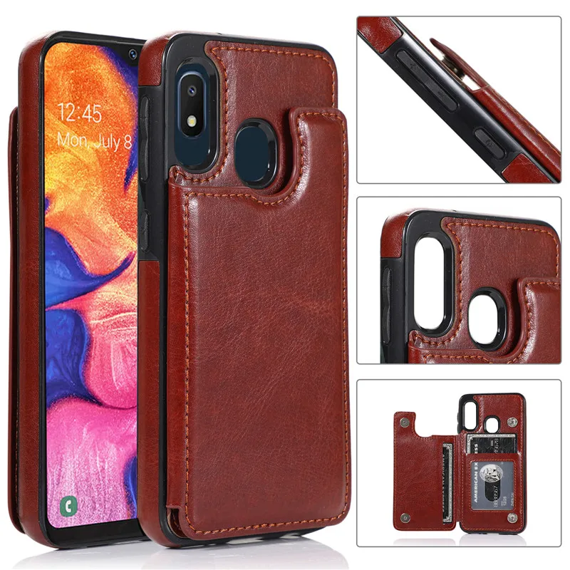 Кожаный чехол для samsung Galaxy A10 A20 A30 A40 A50 A70 чехол-портмоне с откидной крышкой крышка для samsung A10s A20s A30s A50s A70s A10E A20E чехол s