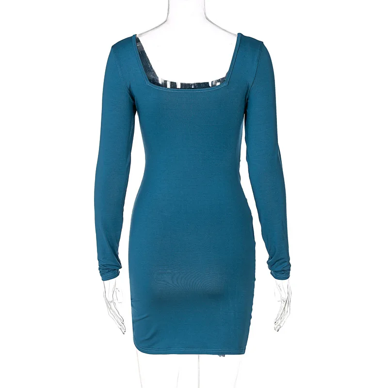 Waliicorners Full Sleeve Stacked Lace-up Sexy Skinny Backless Office Lady Elegant Square Collar Bandage Pencil Dresses 13 H3d88a9ef7b62445ab2a468c26fe209e2c