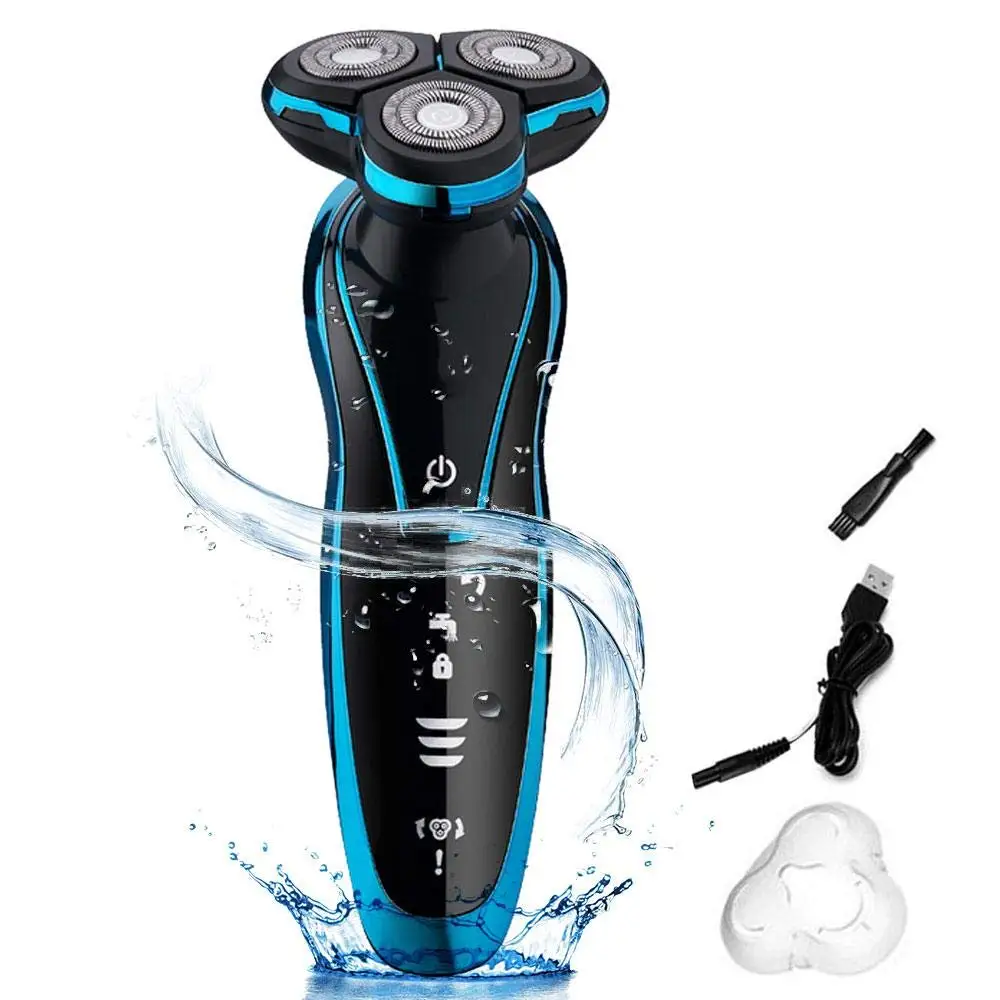 

Men Razor Shaver Wet Dry Waterproof Cordless USB Rechargeable Rotary