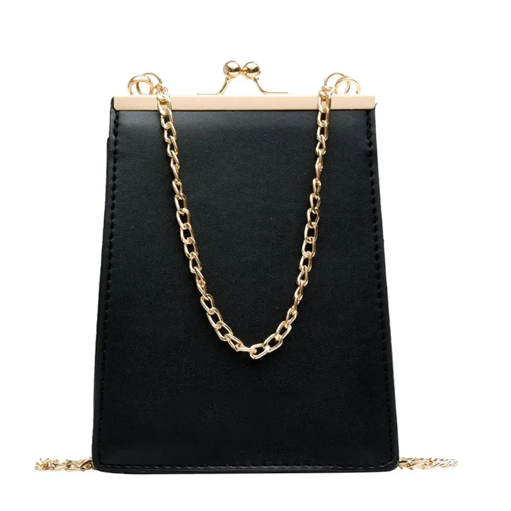 

Bags Women Mini Solid Color Top Kiss Lock Closure Chain Shoulder Bag Crossbody Pouch