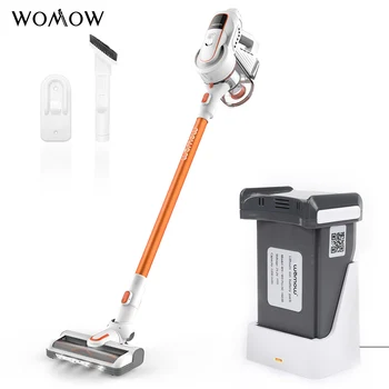 

Womow W9 Pro Cordless Wireless Vacuum Cleaner 2 Detachable Batteries Strong Suction 2-in-1 Stick Handheld Stick Vacuum Cleaner