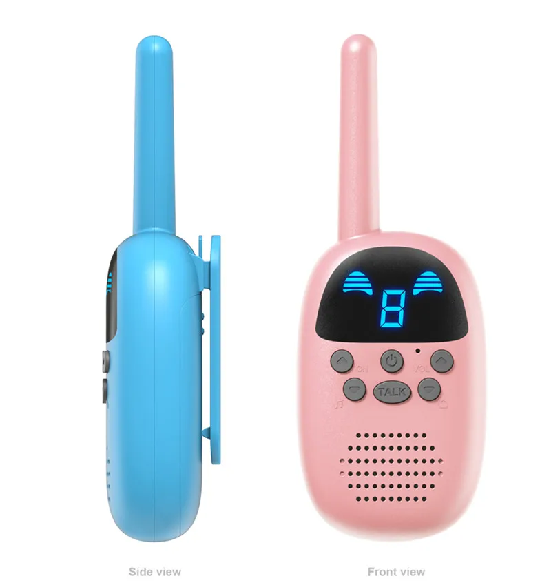 2pcs Cute Mini Walkie Talkie 9 Channels Portable Wireless Two Way Radio Station Best Christmas Gift 3