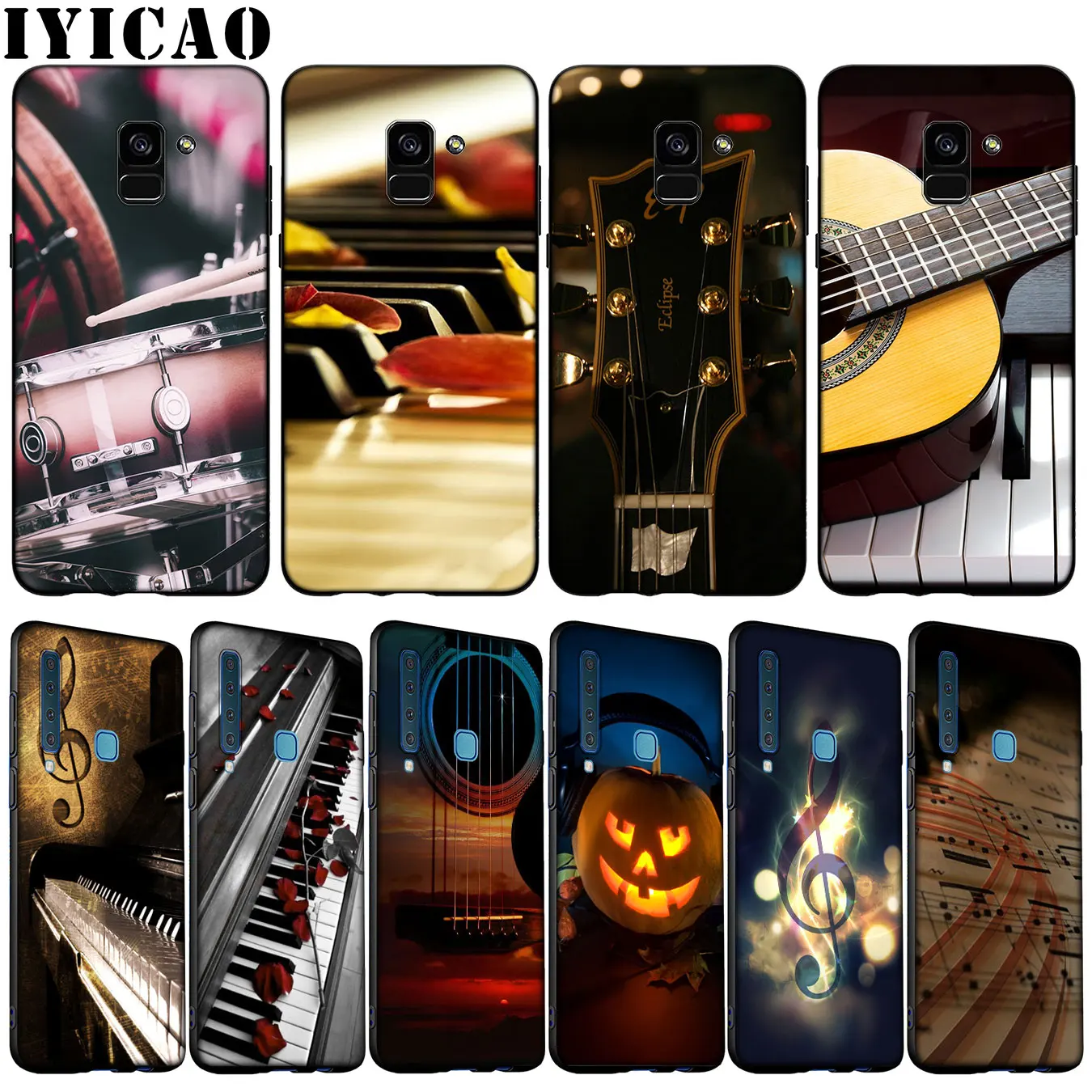 IYICAO пианино гитара Музыка Мягкий силиконовый чехол для телефона samsung Galaxy J8 J7 Duo J6 J4