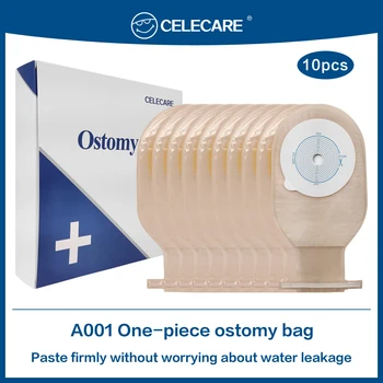 

10Pcs Colostomy Bags One-Piece System Ostomy Bag,Colostomy Supplies Medicals Drainable Pouch Cut to Fit 20-65MM (3/4"-2 1/2")