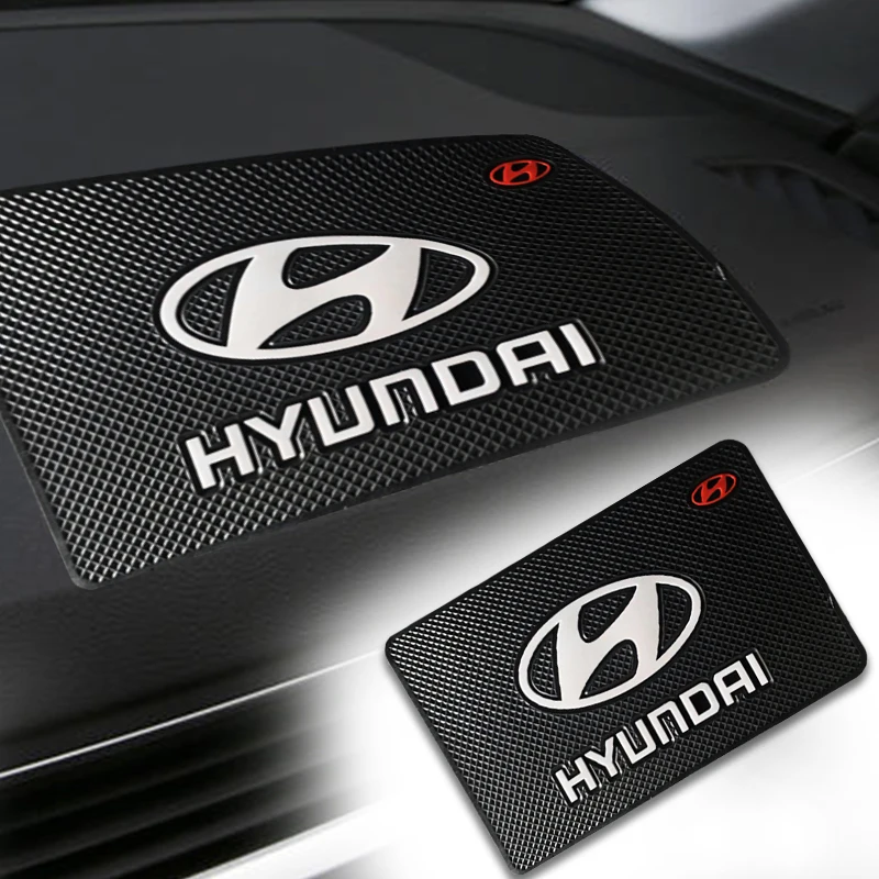 Precio Especial Alfombrilla antideslizante para coche, soporte para teléfono, alfombrilla antideslizante para Hyundai, Santa Fe, Sonata, Solaris, Azera, Creta, I30, Ix25, Tucson, IX35 ezYoMJ9y9M1