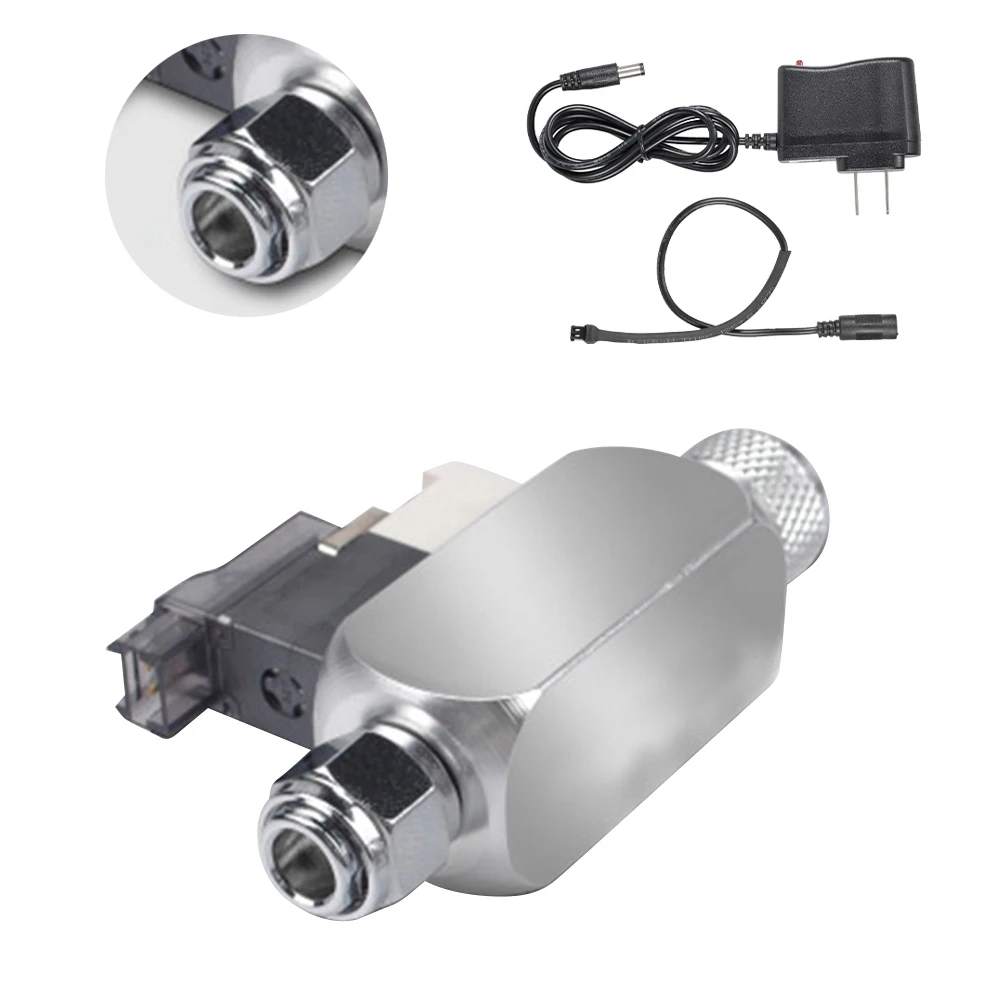 single head US plug DC 12V Solenoid Valve Aquarium CO2 System Regulator Electromagnetic Valve for Fish Tank Water Plant Grass Grow Double Head - Цвет: single head US plug