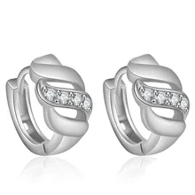 Новое поступление, ювелирное изделие из серебра 925 пробы, розовое золото, роскошные серьги с кристаллами, циркониевые пряжки, серьги для женщин, свадебные, 2 цвета