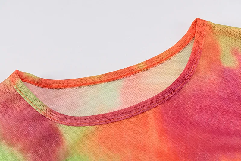 IDress Tie dye Sexy Women Sheer Mesh Bodysuit One Piece Jumpsuit Overalls for Women Combinaison Femme Body Feminino Macacao (4)