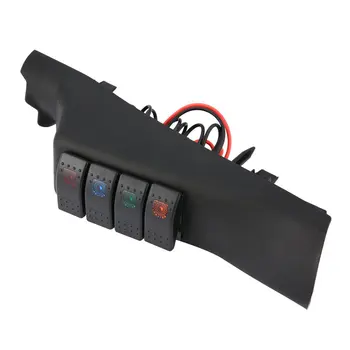 

Left Side A-Pillar Switch Pod Panel 4 Rocker Switches Kit for Jeep Switch Panel For Jeep Wrangler JK JKU 2007-2016