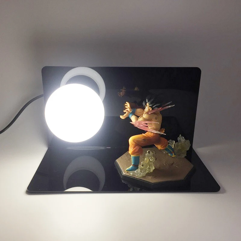 Dragon Ball Z Son Goku игрушка со светодиодом Декор-Лампа Супер Saiyan ПВХ фигурка Ночная лампа Коллекционная модель аниме для детей подарок Led