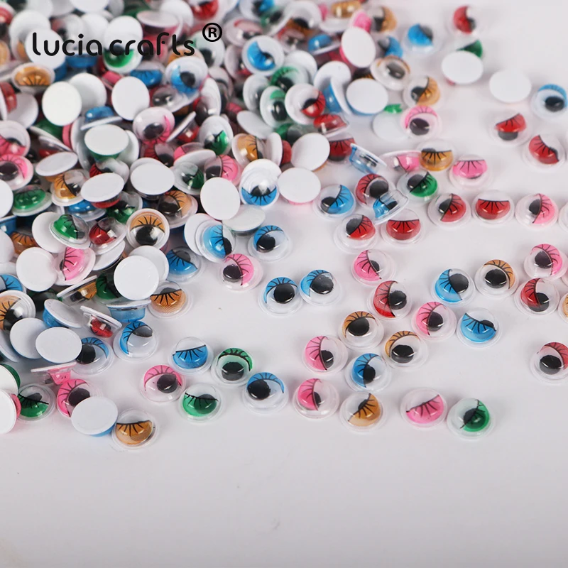 250 шт 6 мм случайный цвет самоклеющиеся гуглые глаза Wiggly ресницы Глазные яблоки DIY ремесло для куклы игрушки принадлежности для скрапбукинга 1001006250